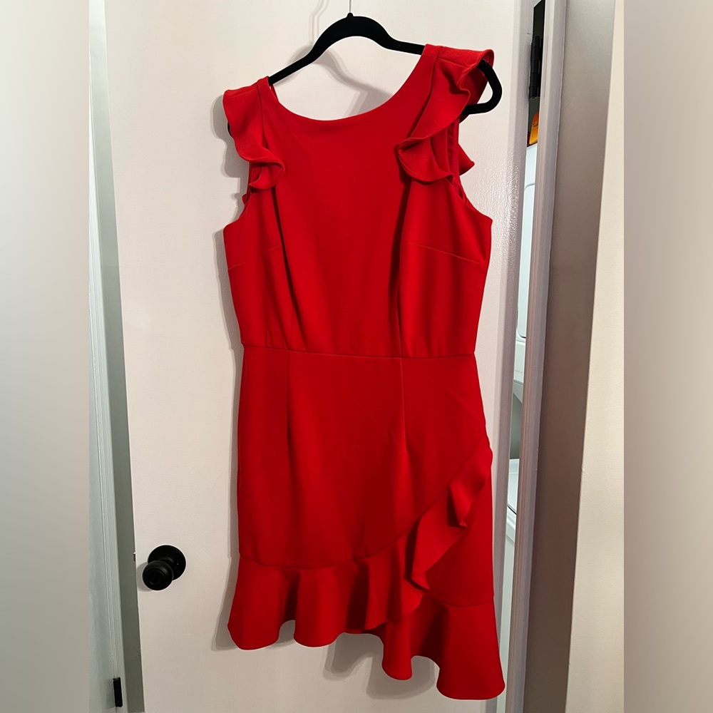 Donna Morgan Red Cocktail Dress Sz 14
